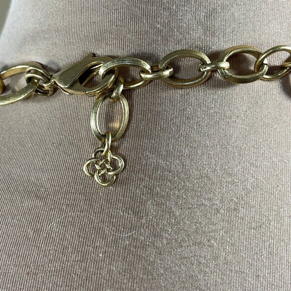 Stella and Dot Bahari Necklace Blue Gold Tone Chunky Statement - Picture 5 of 5